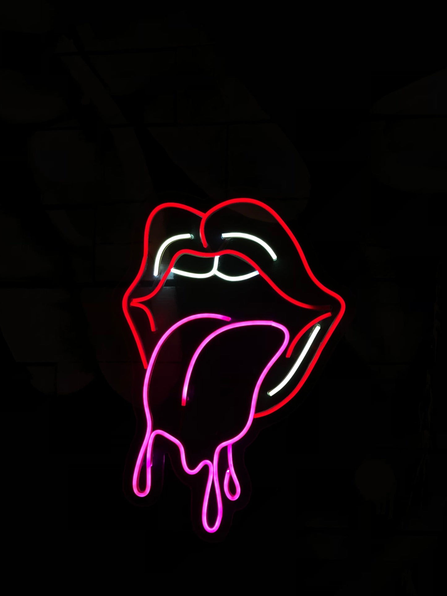 Rolling Stones Inspired Neon Lips Sign