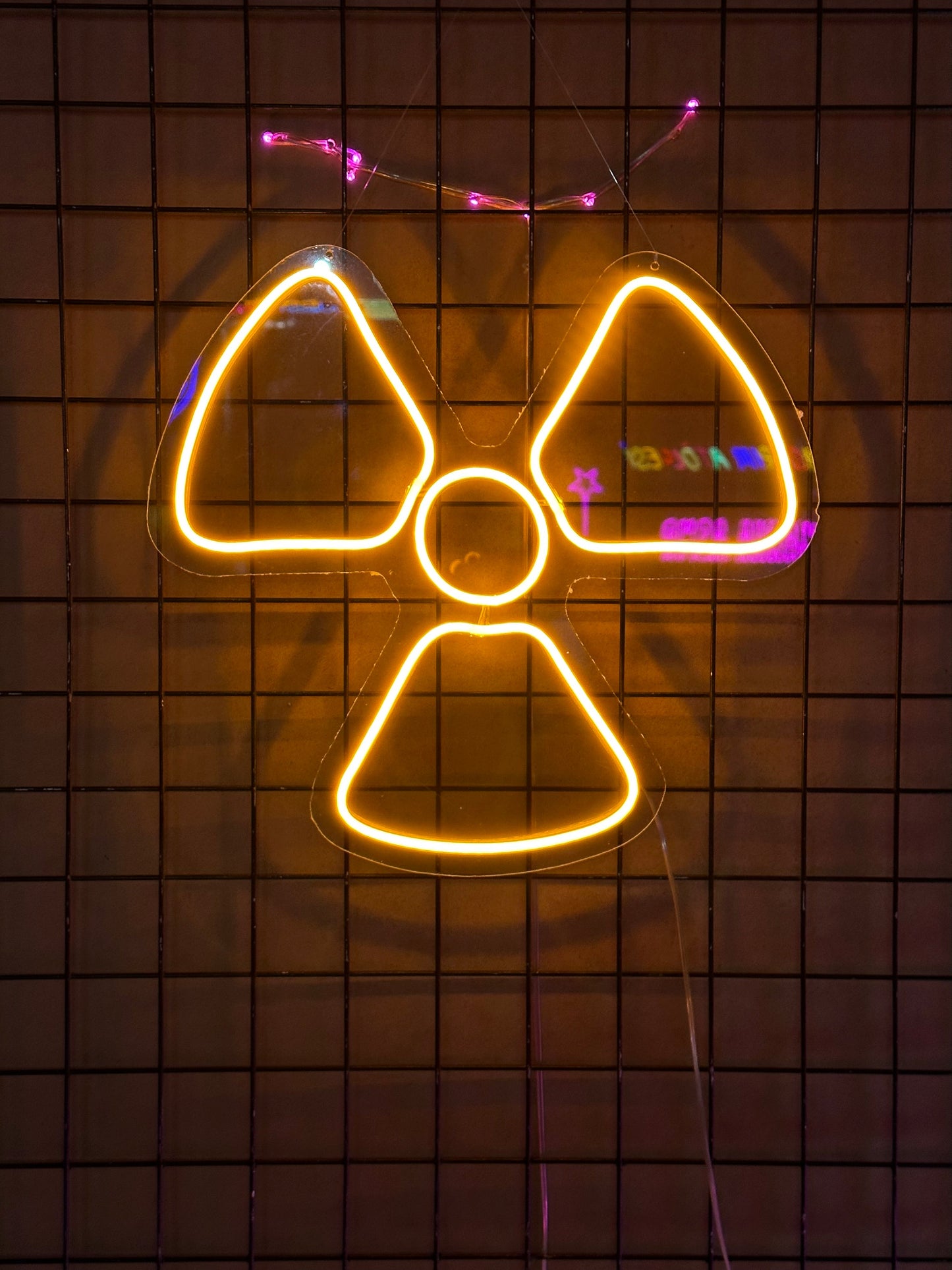 Nuclear Symbol Neon Light
