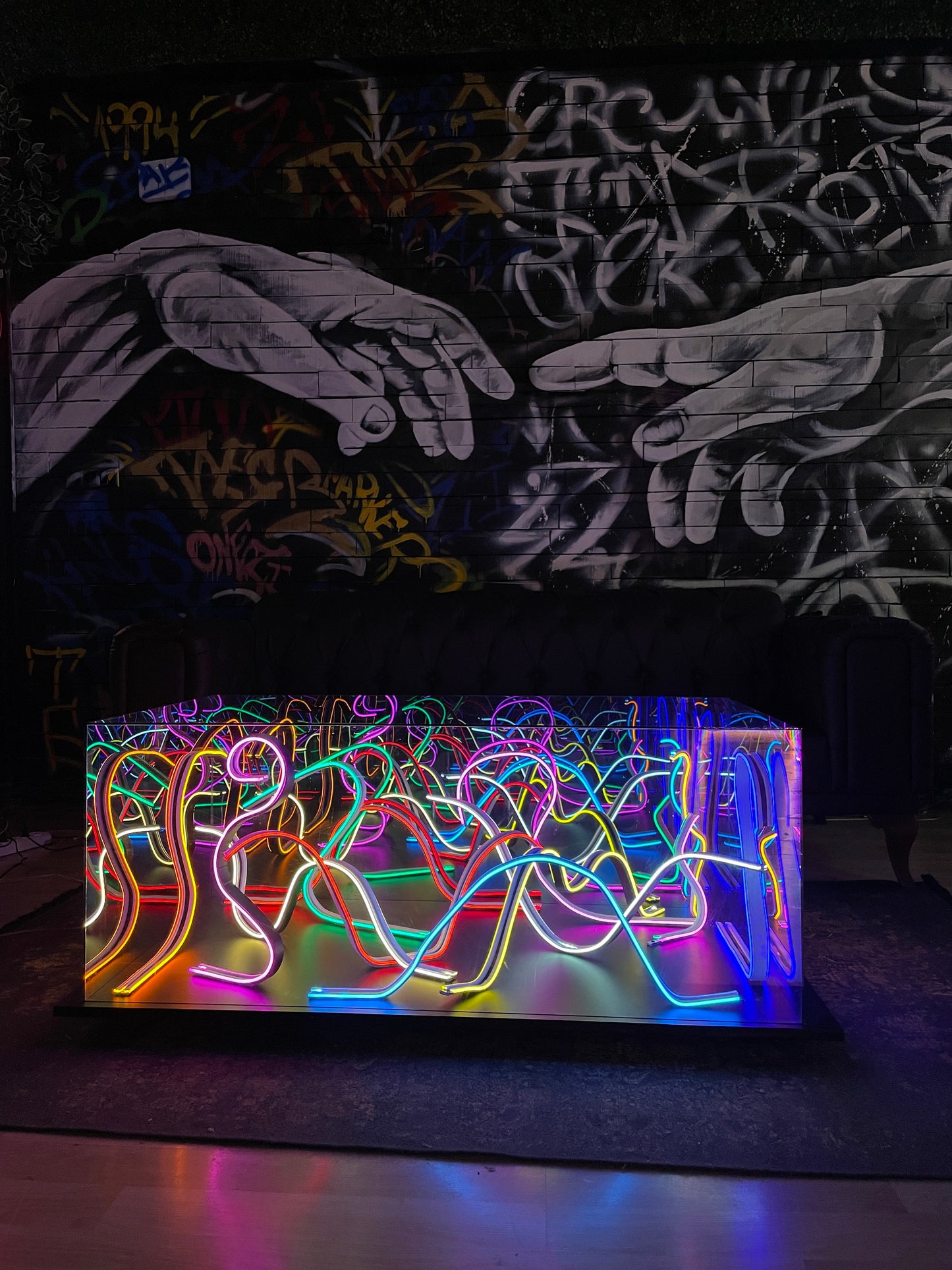 Luminous Neon Forest Table