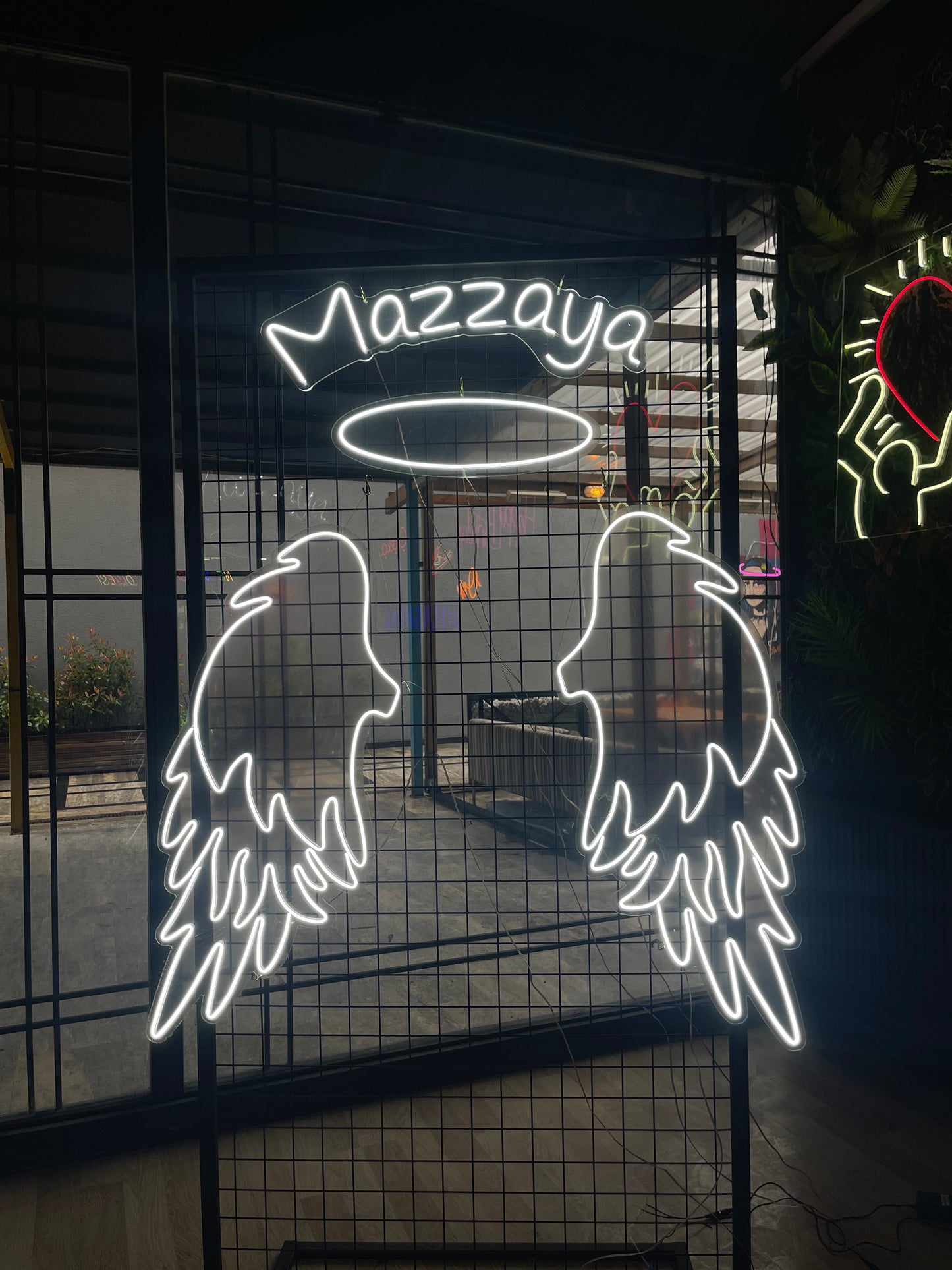 Your Name And Wings Custom Neon Sign