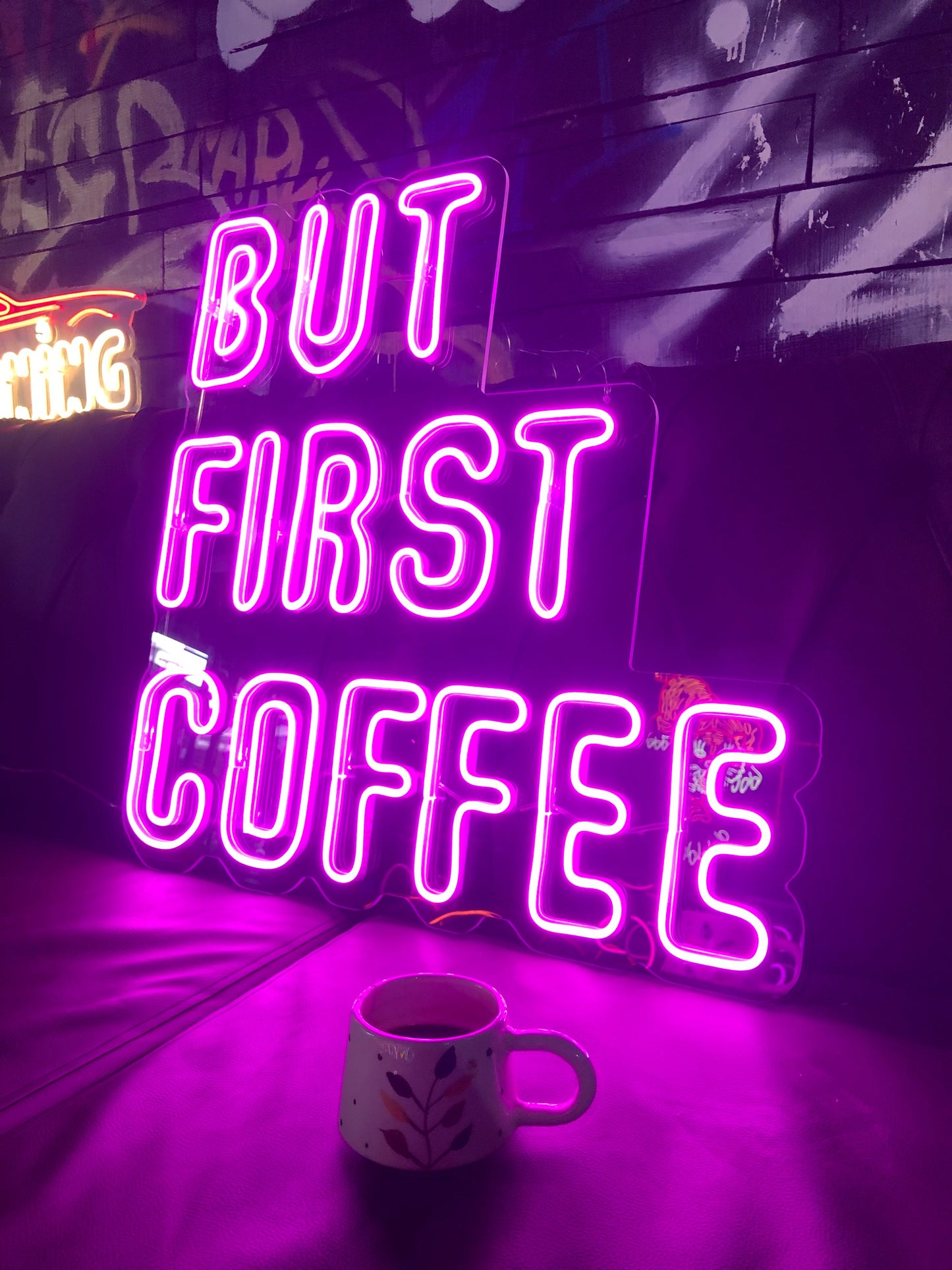 But First, Coffee Neon Sign