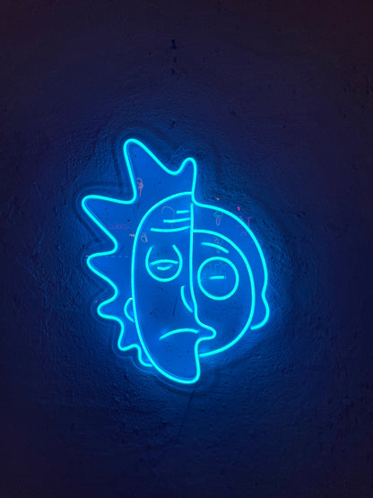 Quirky Cartoon Face Neon Light