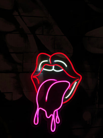 Rolling Stones Inspired Neon Lips Sign
