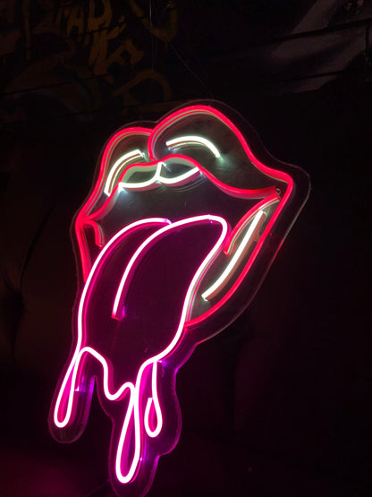 Rolling Stones Inspired Neon Lips Sign