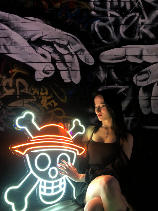 One Piece Straw Hat Pirate Neon Sign