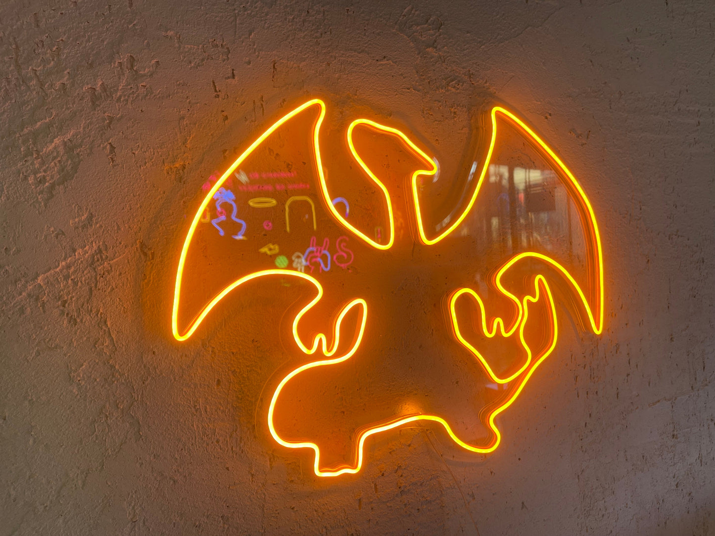 Charizard Silhouette Neon Sign