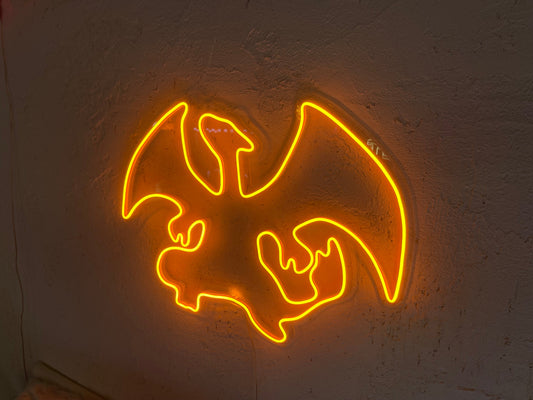 Charizard Silhouette Neon Sign